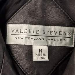 Valerie Stevens Men Black Leather Jacket M