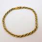 Fancy 14k Two Tone Gold Twisted Rope Chain Bracelet 10.4g image number 2