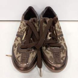 Michael Kors Women's Brown Monogram Leather/Textile Shoes Size 5M