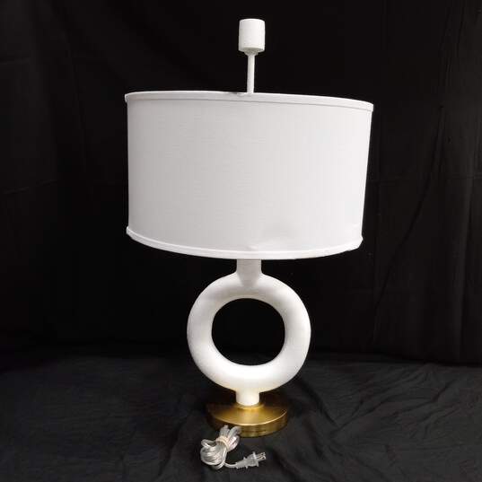Pacific Coast Lighting - Athena Open Circle Modern Table Lamp - White image number 5