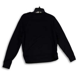 Womens Black Round Neck Long Sleeve Pullover Sweatshirt Size Medium alternative image