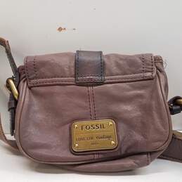 Fossil Emory Leather Small Buckle Flap Crossbody Brown alternative image