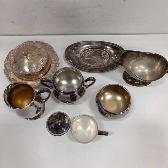 Bundle of Silver Plated Tea Set Pieces image number 2