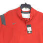NWT Mens Red Collared Short Sleeve 1/4 Zip Golf Jacket Size 4XL image number 1