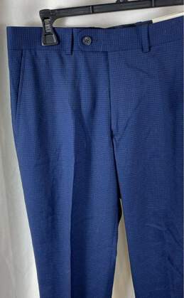 NWT Perry Ellis Mens Blue Check Slim Fit Straight Leg Dress Pants Size 30X30 alternative image
