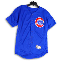 Mens Blue MLB Chicago Cubs Addison Russell #27 Baseball Jersey Size Small