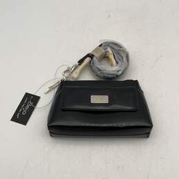 NWT Beijo Womens Black Silver Detachable Strap Zipper Mini Crossbody Bag Purse