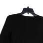NWT Womens Black V-Neck Long Sleeve Pullover Mini Dress Size Medium image number 4