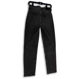 Womens Gray Denim Medium Wash Pockets Straight Leg Jeans Size 28 R alternative image