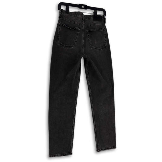 Womens Gray Denim Medium Wash Pockets Straight Leg Jeans Size 28 R image number 2