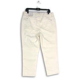 NWT Womens White Denim 5-Pocket Design Cropped Jeans Size 1.5 alternative image