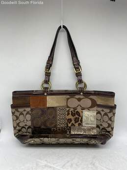 Coach Womens Brown Print Handbag
