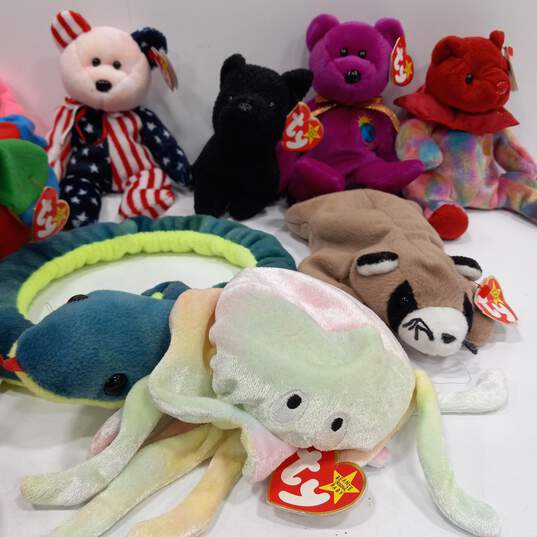 13pc Set of Assorted Beanie Baby Plush Animals image number 2