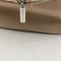 Estee Lauder Womens White Tan Double Handle Zipper Mini Tote Duffle Bag image number 6