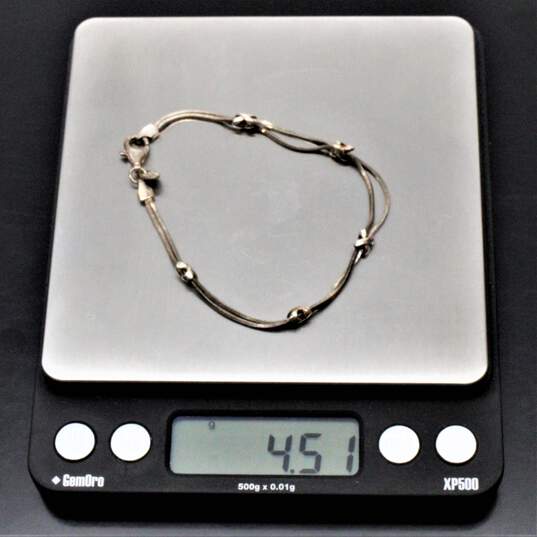 Artisan Sterling Silver Chain Bracelet (7.0in) - 4.51g image number 6