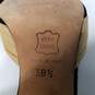 Manolo Blahnik Black & Gold Suede Heeled Mules Women's Size 8 image number 7