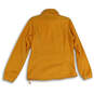 Womens Orange Fleece Mock Neck Long Sleeve Full-Zip Jacket Size Large image number 2