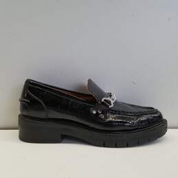 RAG & BONE Curtis Textured Black Patent leather Loafers