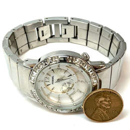 Designer Fossil ES-1962 Silver-Tone Stainless Steel Round Analog Wristwatch alternative image