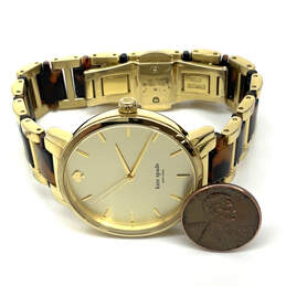 Designer Kate Spade Gramercy 0542 Gold-Tone Tortoise Analog Wristwatch