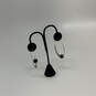 Designer Silpada 925 Sterling Silver Black Onyx Comet Tail Hoop Earrings image number 1