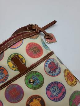 Authenticated Dooney & Bourke Multicolor Logo Print w/ Brown Trim Crossbody Bag alternative image