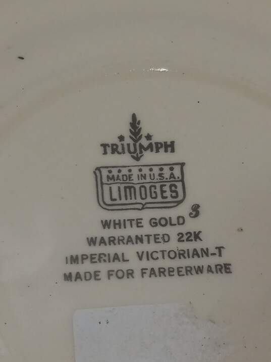 Vintage Triumpn Limoges Farberware Wrought Aluminum & Ceramic Plate Platter image number 3