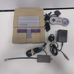 Super Nintendo Entertainment System SNES Console With  Controller And Cords