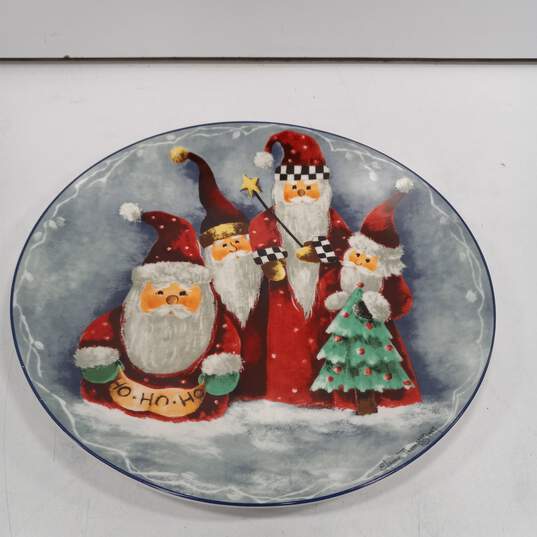 Elaine Thompson 1997 Christmas Santa Clause Platter image number 1