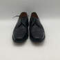 Mens Burton Black Leather Square Toe Lace Up Oxford Dress Shoes Size 14 image number 1