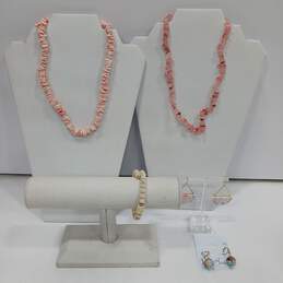 Beautiful Pink Tone Costume Jewelry Set
