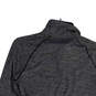 Womens Gray Heather Mock Neck 1/4 Zip Pullover Activewear Top Size S image number 4