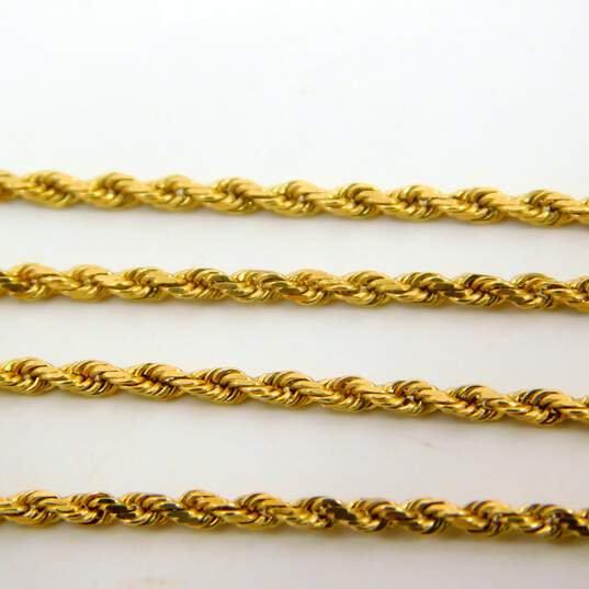 14K Yellow Gold Rope Chain Necklace for Repair 3.7g image number 2