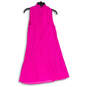 Womens Purple Sleeveless Tie Neck Knee Length A-Line Dress Size 6 image number 2