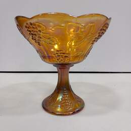 Vintage Carnival Glass Fruit Themed Bowl