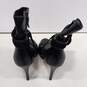 Womens Black Air Talia Zip Almond Toe Stiletto Ankle Booties Size 8.5B image number 4
