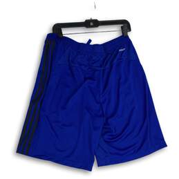 NWT Adidas Mens Blue Elastic Drawstring Waist Zipper Pocket Athletic Shorts Sz L alternative image