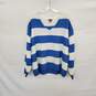 Vince Camuto White & Blue Striped Pullover Sweater WM Size L image number 1