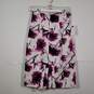 Womens Floral Flat Front Back Zip Knee Length Straight & Pencil Skirt Size 4 image number 2