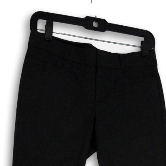Womens Gray Flat Front Slash Pockets Skinny Leg Ankle Pants Size 0P image number 3