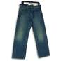 NWT American Eagle Mens Blue Acid Denim 5-Pocket Design Loose Leg Jeans Sz 30x30 image number 1