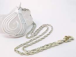 Vintage Crown Trifari Goldtone White Enamel MCM Swirl Teardrop Pendant Chain Necklace 29g alternative image