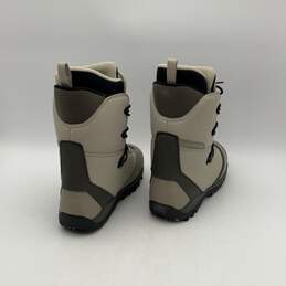 Mens Cleaver Beige Leather Drawstring Mid-Calf Snowboard Boots Size 8 alternative image