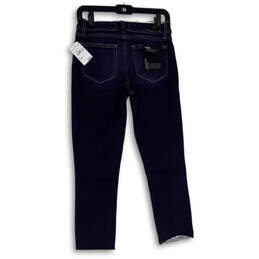 NWT Womens Blue Denim Medium Wash Mid Rise Skinny Leg Cropped Jeans Size 28 alternative image