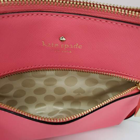 Kate Spade Laurel Way Rima Leather Watermelon Pink Crossbody Bag image number 3
