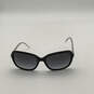Womens 532711 Black Glitter Crystal Tortoise Shell Rectangular Sunglasses image number 1