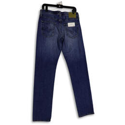NWT Mens Blue Denim Medium Wash Pockets Skinny Leg Jeans Size 30X34 alternative image