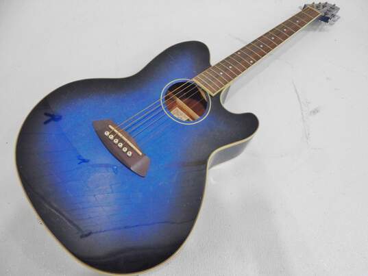 Ibanez Brand Talman TCY10TBS1204 Model Blue Acoustic Electric Guitar image number 2