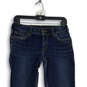 Womens Blue Denim Dark Wash 5-Pocket Design Bootcut Jeans Size 27 image number 3