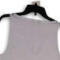 Womens White Sleeveless V-Neck Side Slit Pullover Tank Top Size Small image number 4